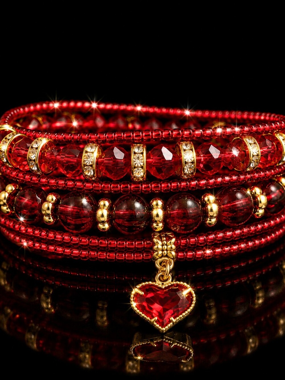 Ruby Romance Wrap Bracelet ❤️
